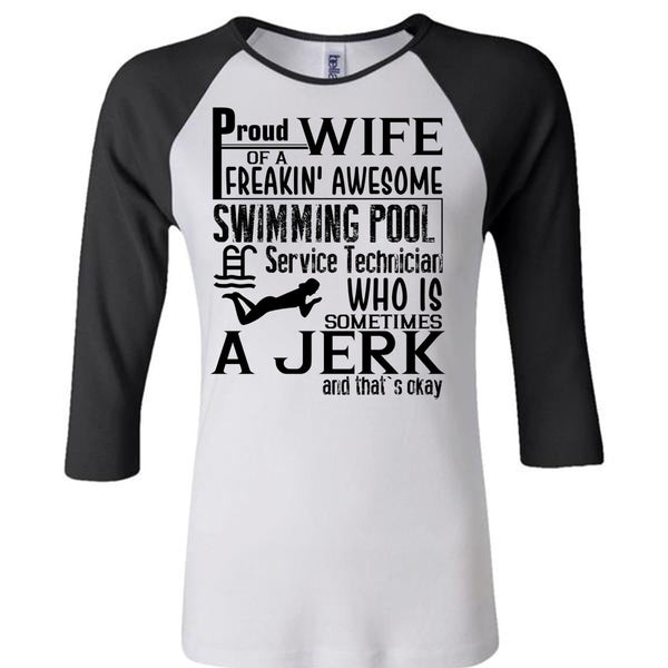 Proud Wife Of A Freaking Awesome Swimming T Shirt, I Love Swimmer T Shirt, Awesome T-Shirts