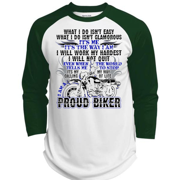 I Am A Proud Biker T Shirt, I Love Biker T Shirt, Awesome T-Shirts  (Polyester Game Baseball Jersey)