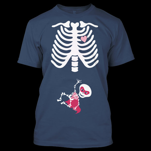 A black t-shirt with the shopify logo