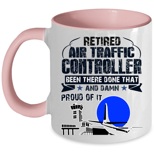 Cool Retirement Coffee Mug, Retired Air Traffic Controller Accent Mug