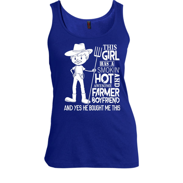 Awesome Farmer Boyfriend T Shirt, Coolest Farmer's Girlfriend T Shirt, Cool T Shirt
