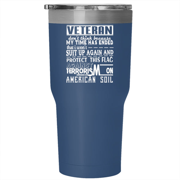 Veteran Tumbler 30 oz Stainless Steel, Best Gift For Veteran Travel Mug