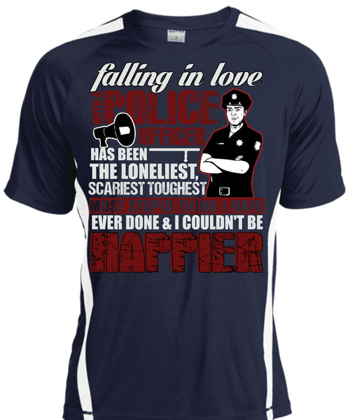 Falling In Love With A Police Officer T Shirt, Happier T Shirt, Cool Shirt