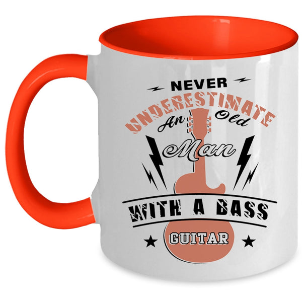 Awesome Grandpas Coffee Mug, An Old Man With A Bass Guitar Accent Mug