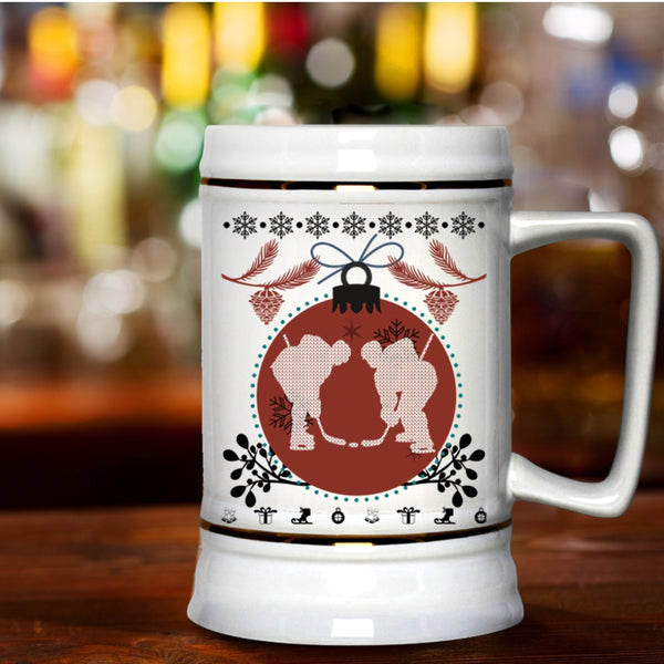 Christmas Family Vacation Beer Stein 22oz, Cool Hockey Beer Mug