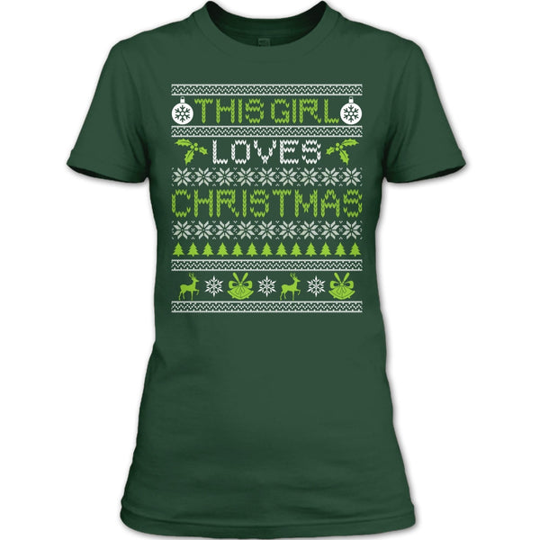 This Girl Loves Christmas T Shirt, Gift For Daughter T Shirt