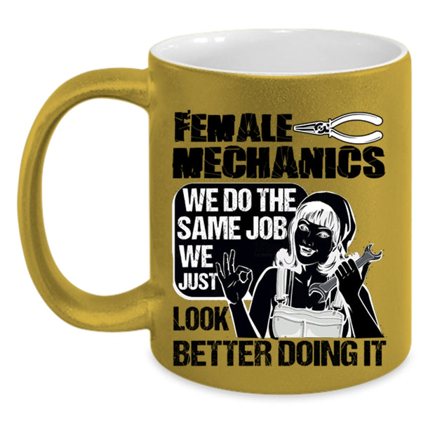 Cute Gift For My Wife Coffee Mug, Female Mechanics Accent Mug