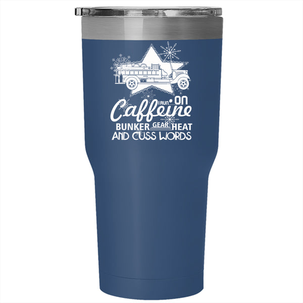 Cute Firefighter Tumbler 30 oz Stainless Steel, Christmas Gift For Fireman Travel Mug