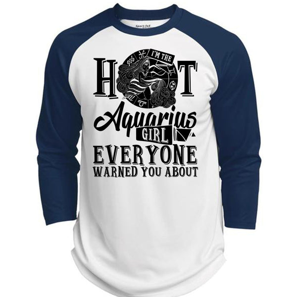 I'm The Hot Aquarius Girl T Shirt, Being An Aquarius T Shirt, Awesome T-Shirts  (Polyester Game Baseball Jersey)