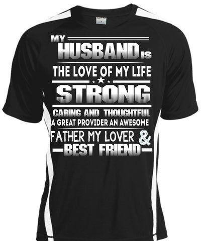 A black t-shirt with the shopify logo