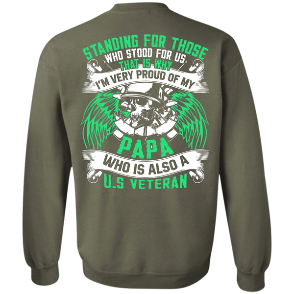 US Veteran T Shirt, I Love Papa Sweatshirt