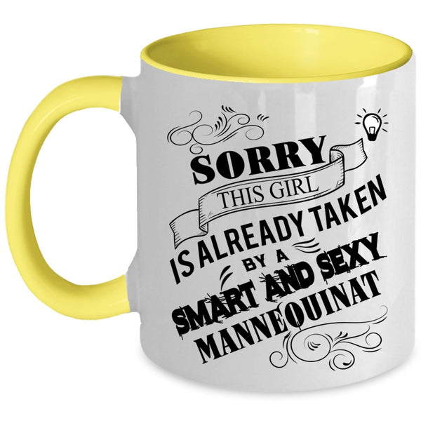 Cute Love Coffee Mug, This Girl Is Already Taken By A Mannequinat Accent Mug