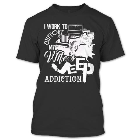 A black t-shirt with the shopify logo