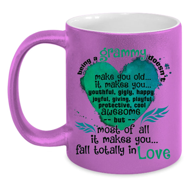 makes You Fall In Love Coffee Mug, Being A Grammy Accent Mug