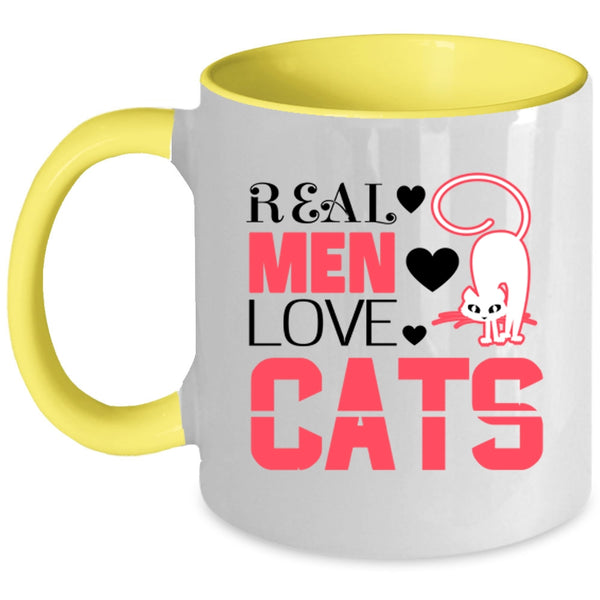 Real Men Love Cats Mug, Cool Gift For My Dad Cup