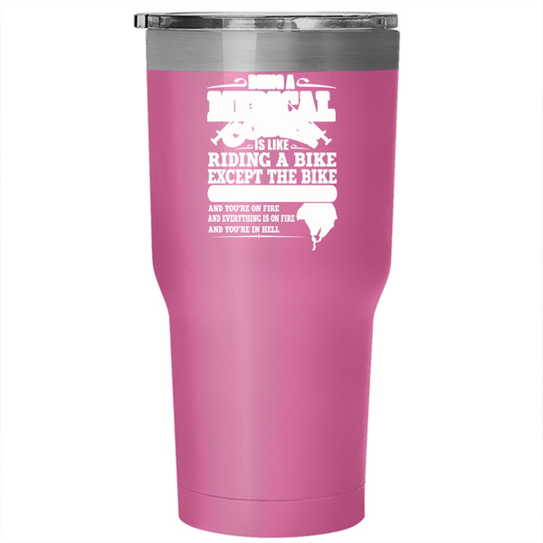 Being A Medical Coder Tumbler 30 oz Stainless Steel, Awesome Medical Coder Travel Mug