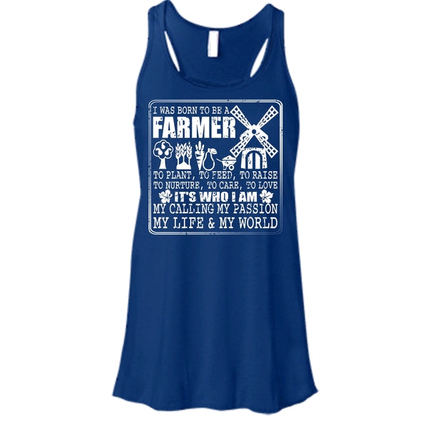 Born To Be A Farmer T Shirt, My Life And My World T Shirt, Cool T Shirt