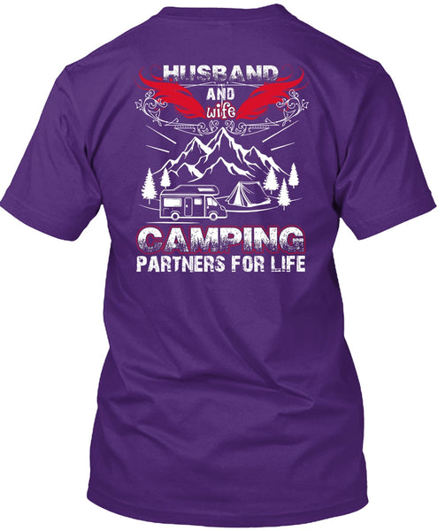 Husband And Wife Camping Partners For Life T Shirt, Being A Husband T Shirt