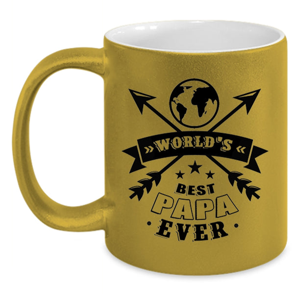 Best Dad Ever Coffee Mug, World's Best Papa Ever Accent Mug