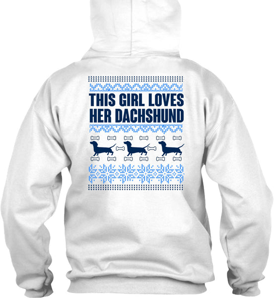 This Girl Loves Her Dachshund T Shirt, This Girl Loves Christmas T Shirt