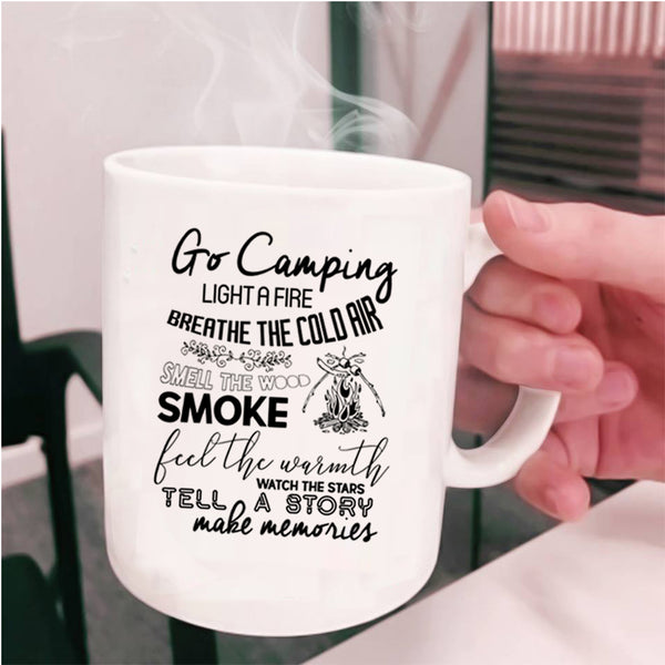 Breathe The Cold Air Coffee Mug, Go Camping Cup