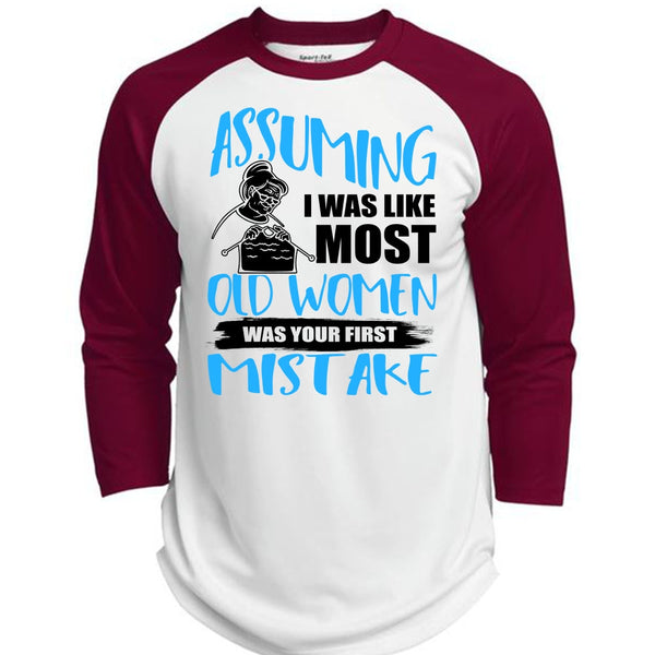 I Was Like Most Old Women T Shirt, I Love Knitting T Shirt, Awesome T-Shirts  (Polyester Game Baseball Jersey)