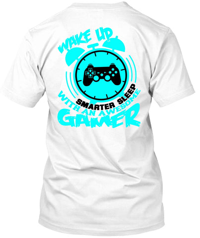 A black t-shirt with the shopify logo