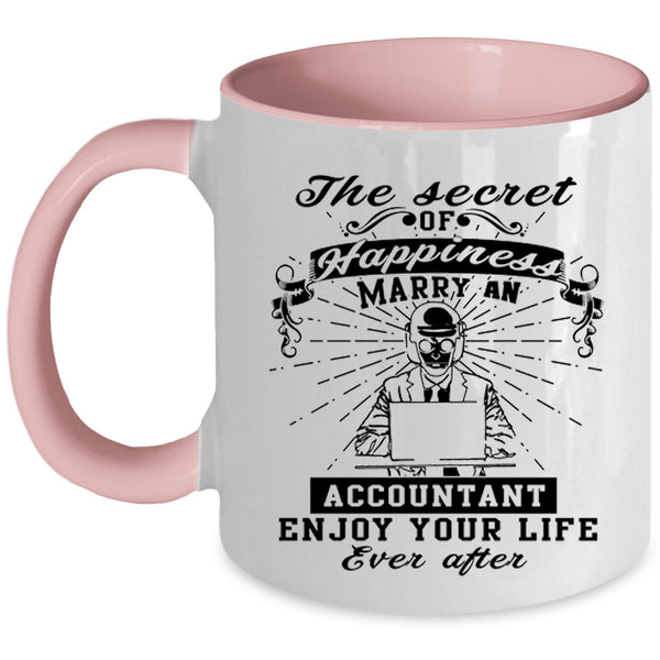 Cool Just Married Coffee Mug, Marry An Accountant Accent Mug