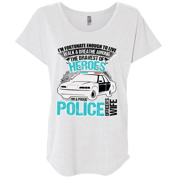 I'm A Proud Police Officer's Wife T Shirt, I Love Police T Shirt, Awesome T-Shirts