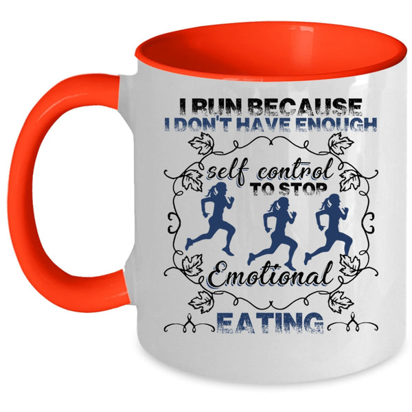 Awesome Gift For Runners Coffee Mug, I Run Accent Mug