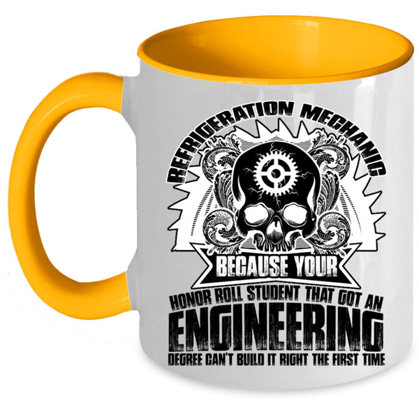 Cool Gift For Mechanics Coffee Mug, Refrigeration Mechanic Accent Mug