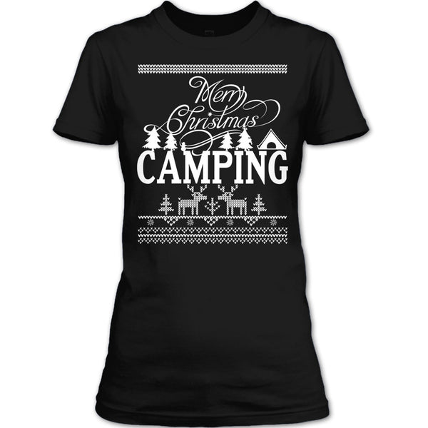 Merry Christmas Camping T Shirt, Coolest Camper T Shirt