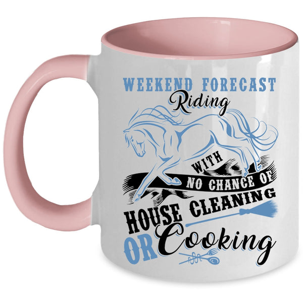 Awesome Equestrians Coffee Mug, Weekend Forecast Riding Accent Mug