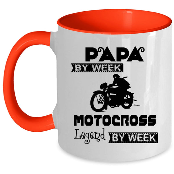 Motocross Legend By Week Coffee Mug, Papa By Week Accent Mug