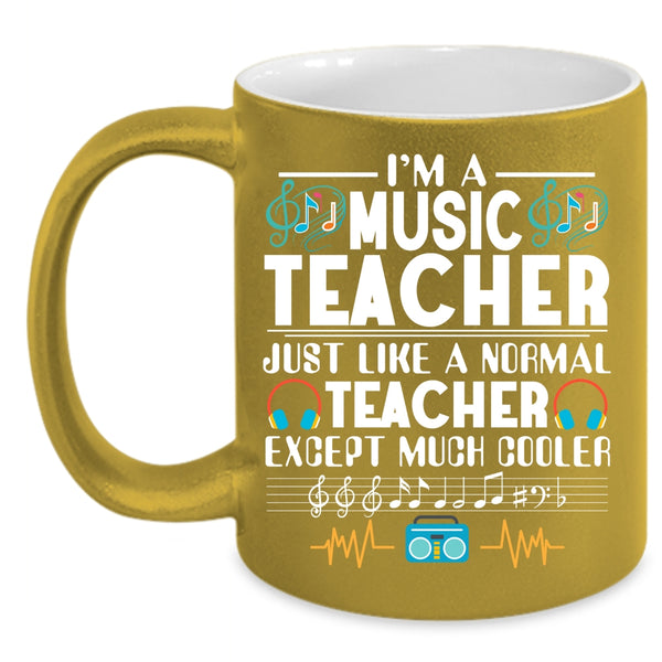 I'm A Music Teacher Coffee Mug, Awesome Teacher Coffee Cup