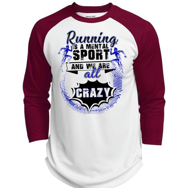 Running Is A Mental Sport T Shirt, Being A Runner T Shirt, Awesome T-Shirts  (Polyester Game Baseball Jersey)