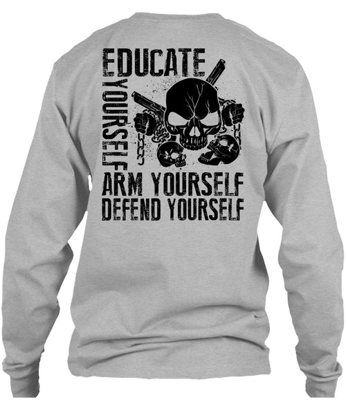 Educate Yourself Arm Yourself T Shirt, I Love Veteran T Shirt