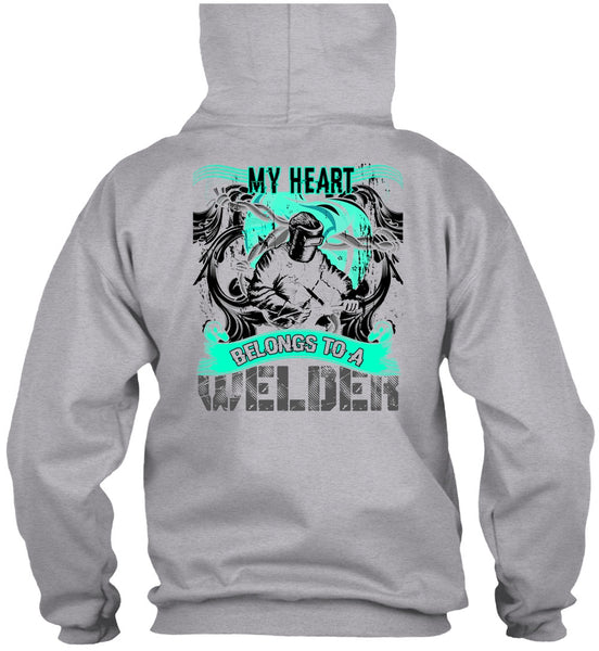 My Heart Belongs To A Welder T Shirt, I Love Welder T Shirt