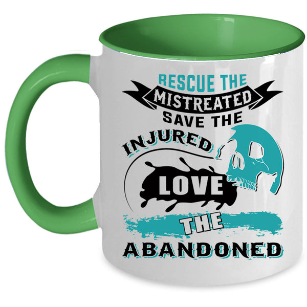 Cool Nurse Coffee Mug, Rescue The Mistreated Save The Injured Accent Mug