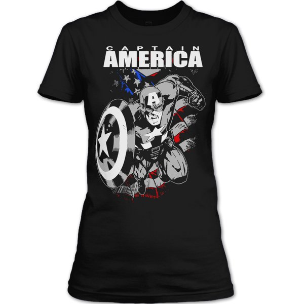 A black t-shirt with the shopify logo