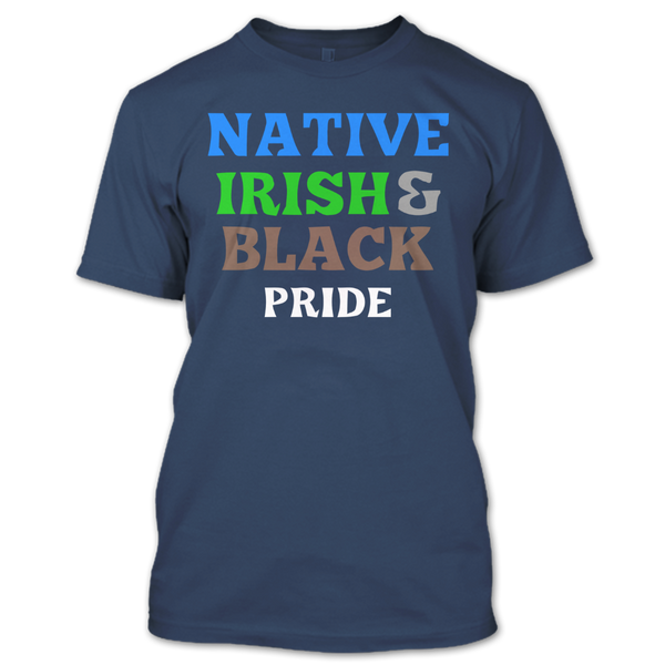 A black t-shirt with the shopify logo