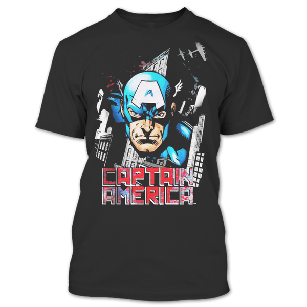 A black t-shirt with the shopify logo