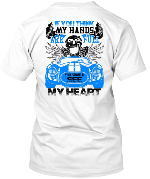 A black t-shirt with the shopify logo