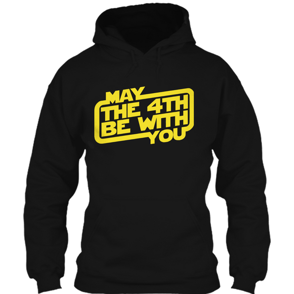 A black t-shirt with the shopify logo