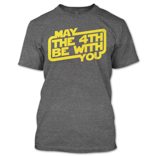 A black t-shirt with the shopify logo