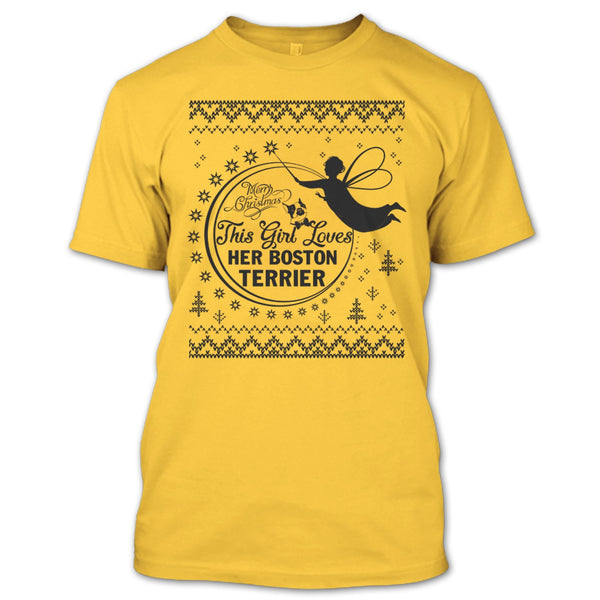 Merry Christmas T Shirt, Coolest Boston Terrier T Shirt