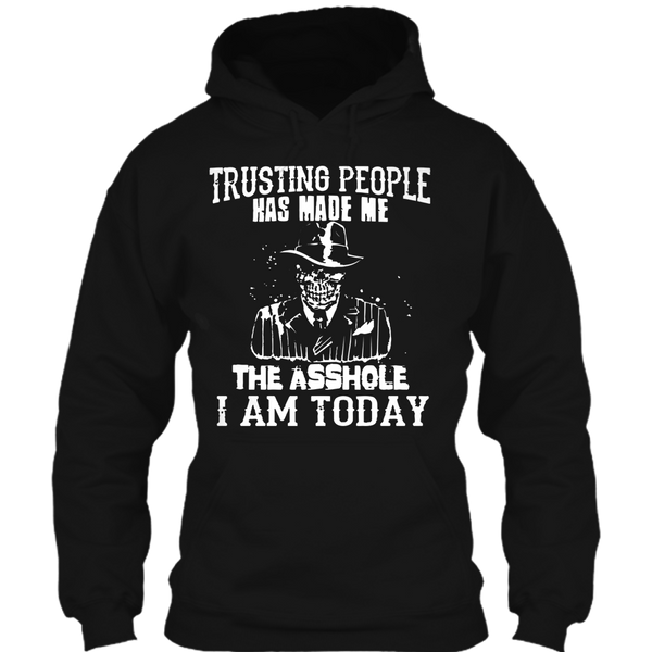 A black t-shirt with the shopify logo