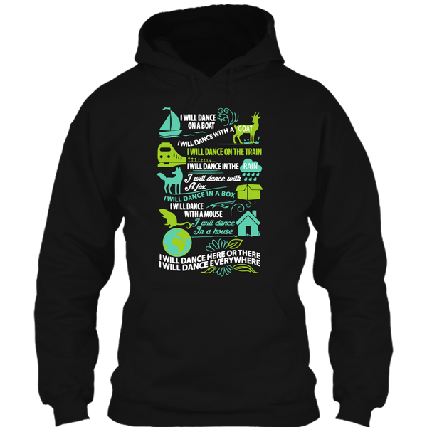 A black t-shirt with the shopify logo