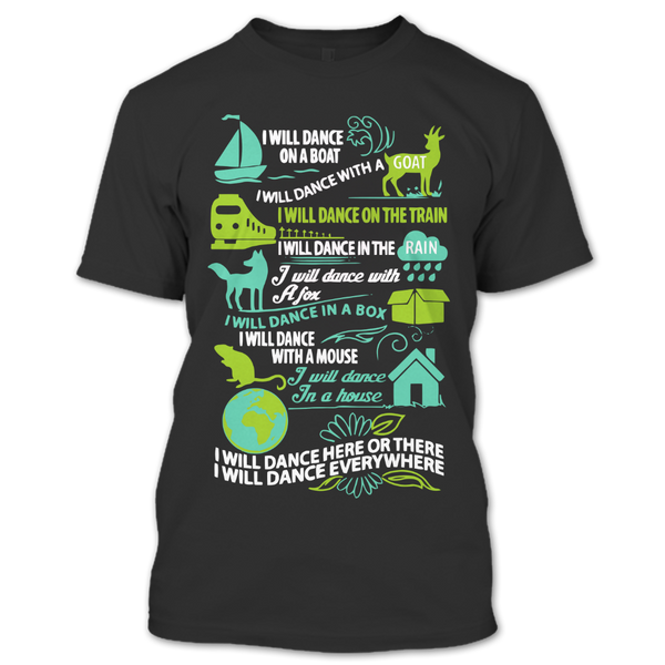 A black t-shirt with the shopify logo