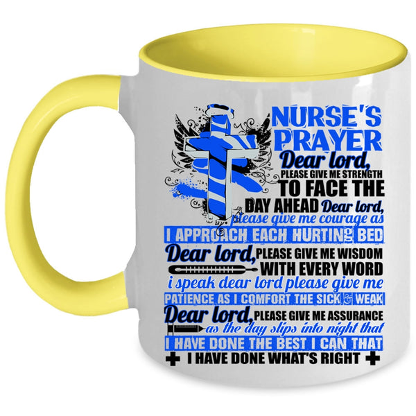 Best Gift For Nurses Coffee Mug, Nurse's Prayer Accent Mug